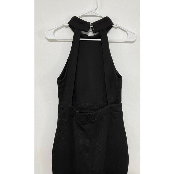 L’atiste Black Sleeveless Halter Dress Size Medium Textured Open Back - Picture 4 of 9